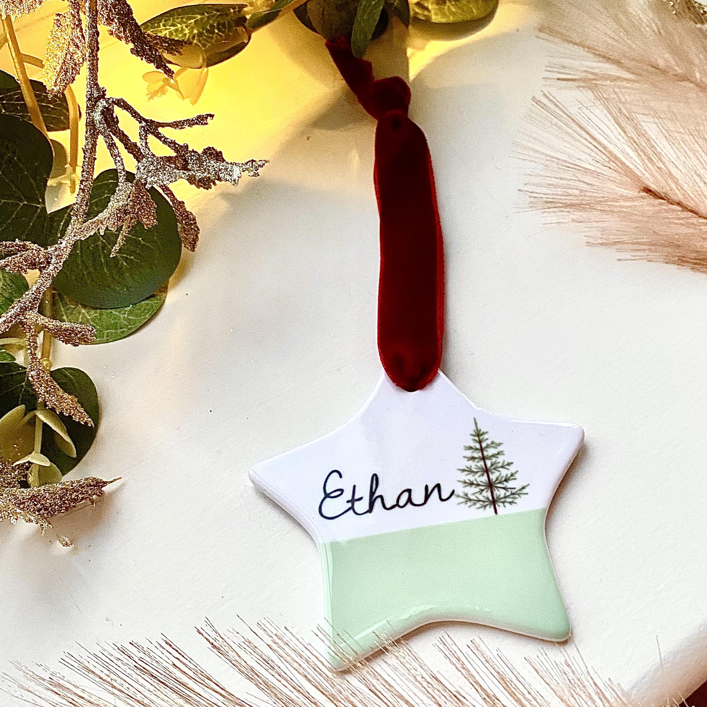 Family Name Santa Claus Personalised Christmas Tree Ornament Decoration Family Name Santa Claus Personalised Christmas Tree Ornament Decoration