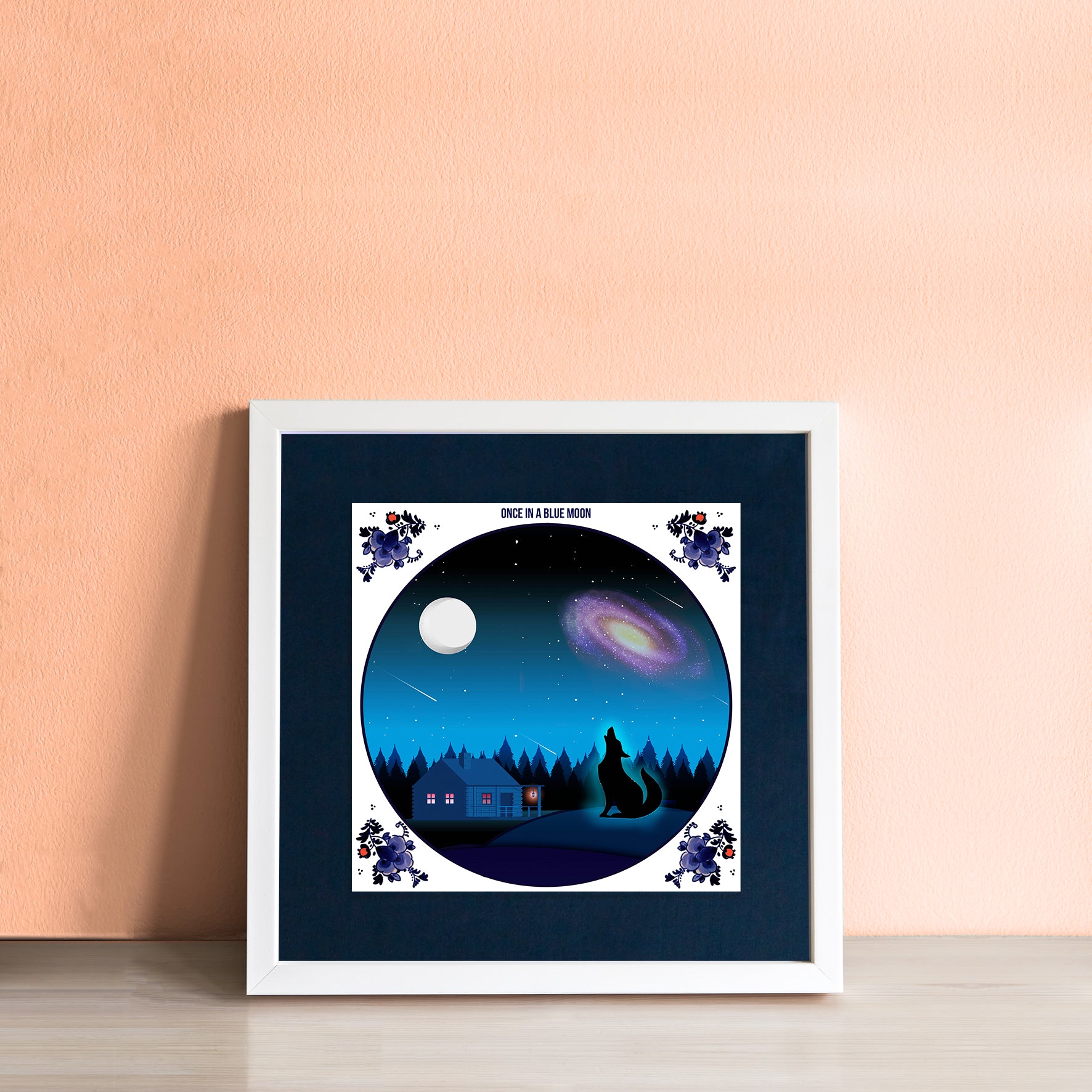 Once in a Blue Moon Art Tile